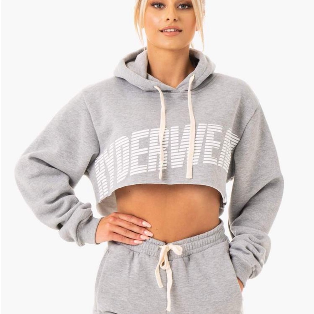 RYDERWEAR BLOCK oversized Hoodie marl grey